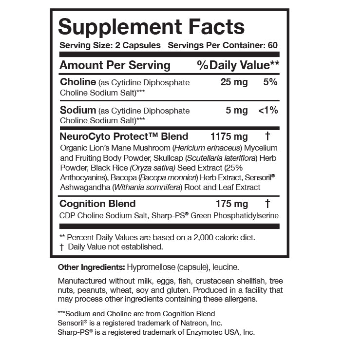 BDNF Essentials 120 caps by Researched Nutritionals
