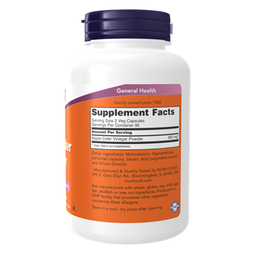 Apple Cider Vinegar 450 mg 180 caps by NOW