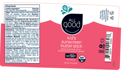SPF50+ Kid's Sunscreen Butter Stick All Good