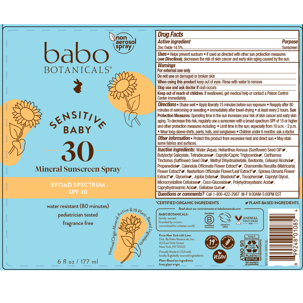 SPF 30 Baby Skin Mineral Sunscreen Pump Babo Botanicals