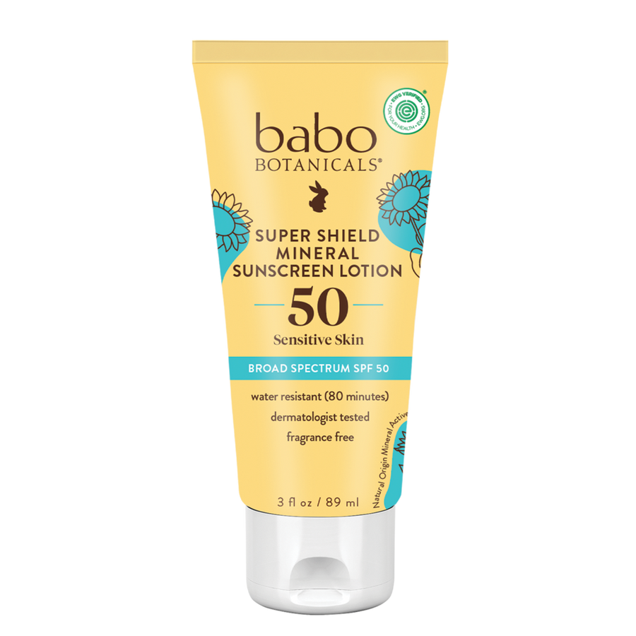 Super Shield Mineral Sunscreen Lotion SPF50 Babo Botanicals