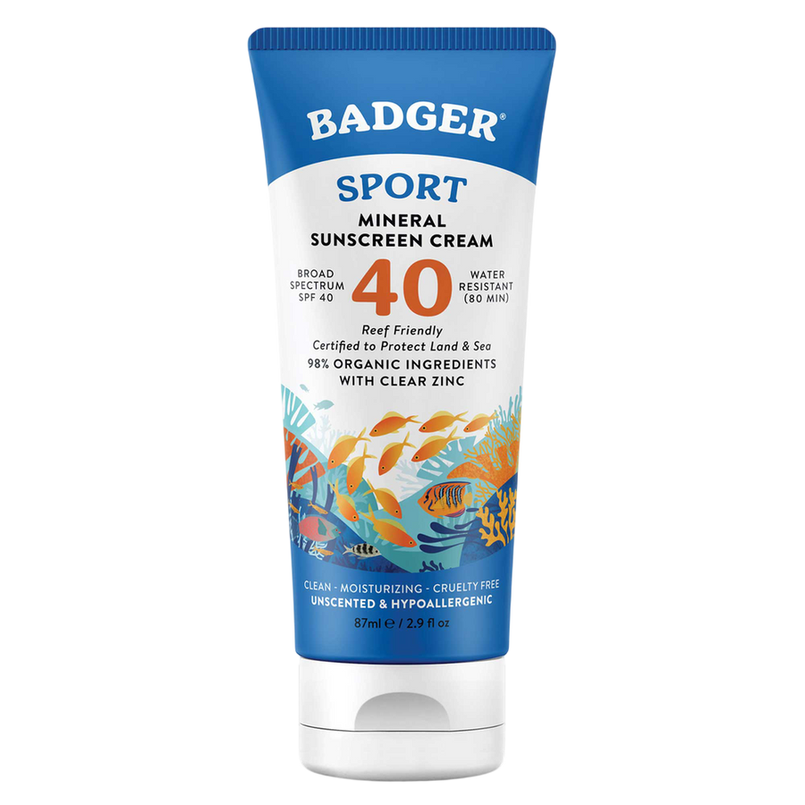 Badger SPF 40 Sport Mineral Sunscreen Cream Badger