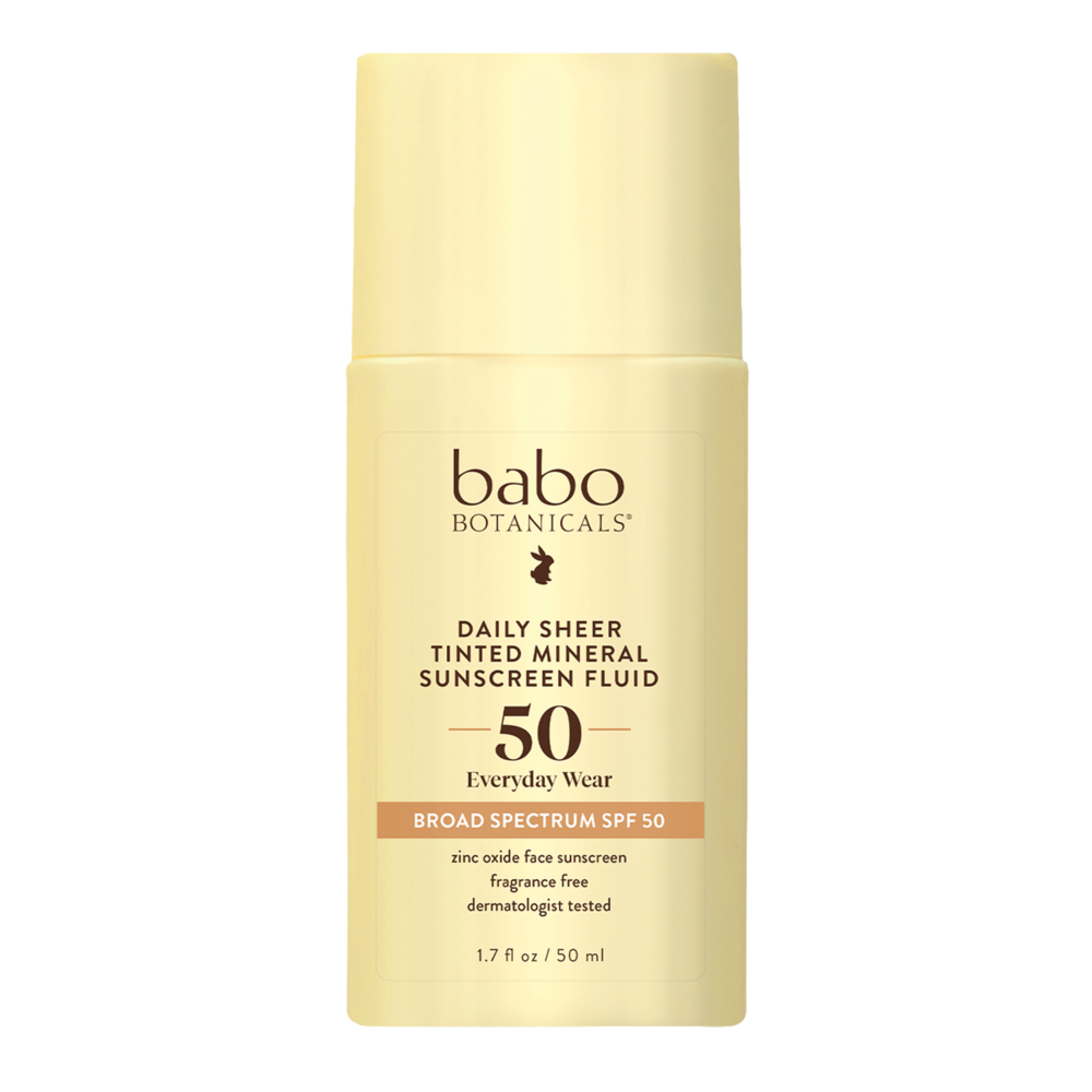 Daily Sheer Tinted Mineral Sunscreen Fluid SPF50 Babo Botanicals