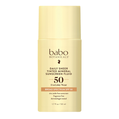 Daily Sheer Tinted Mineral Sunscreen Fluid SPF50 Babo Botanicals