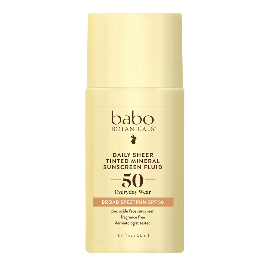 Daily Sheer Tinted Mineral Sunscreen Fluid SPF50 Babo Botanicals