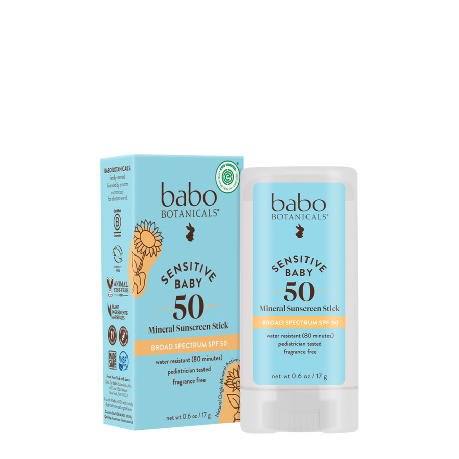 Baby Face™ SPF 50 Mineral Sunscreen Stick by Babo Botanicals