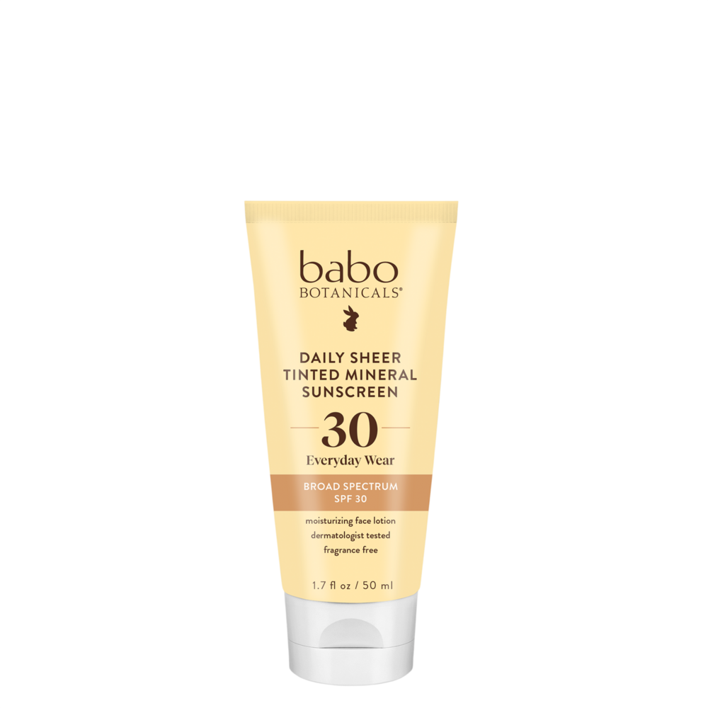 Daily Sheer Tinted Mineral Sunscreen Lotion SPF30 - Natural Glow Babo Botanicals