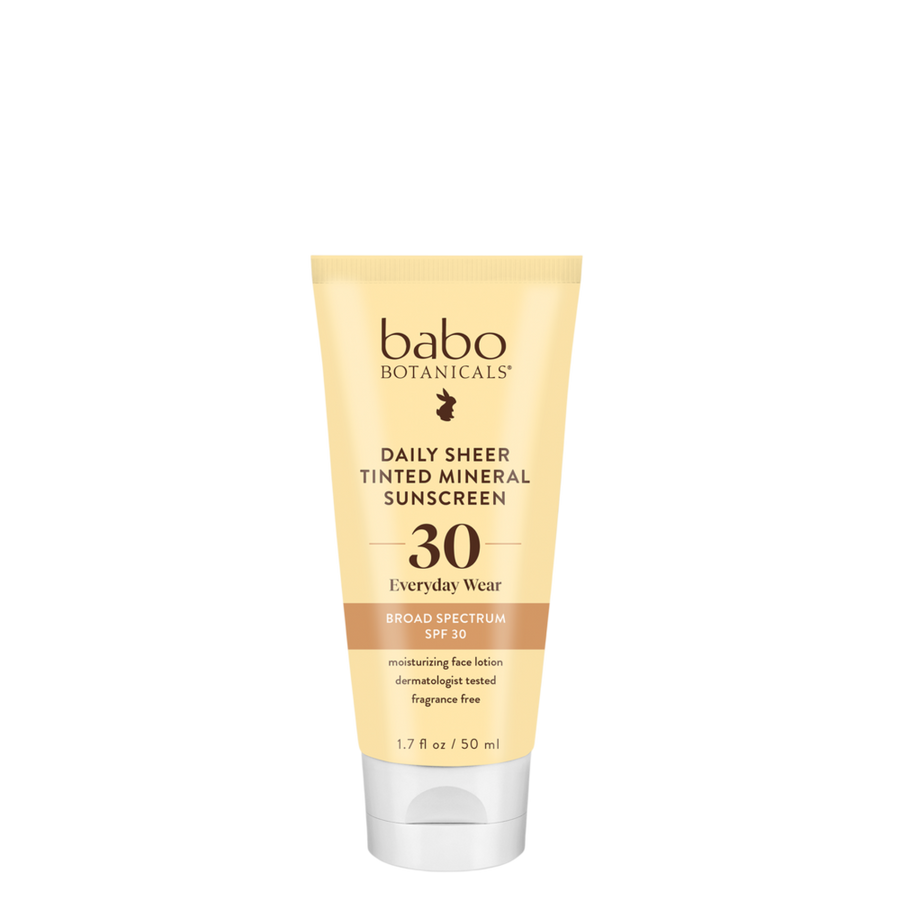 Daily Sheer Tinted Mineral Sunscreen Lotion SPF30 - Natural Glow Babo Botanicals