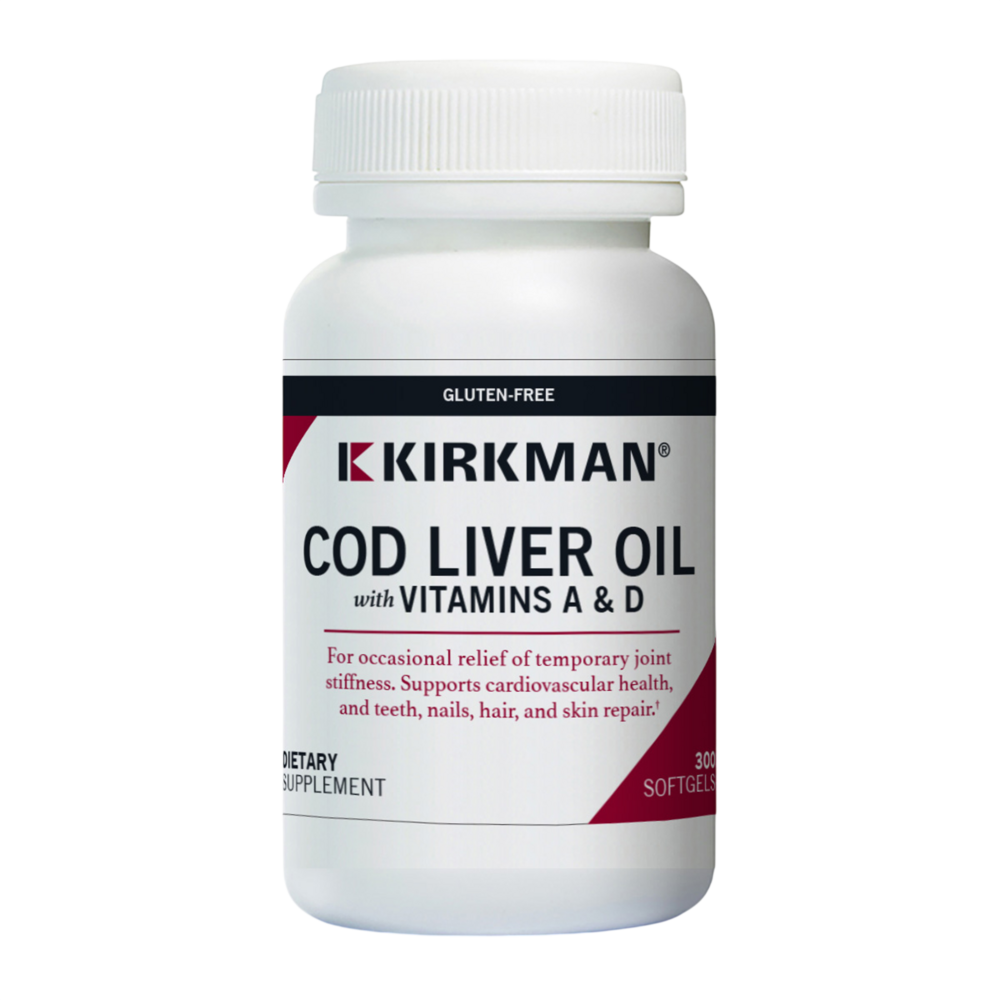 Cod Liver Oil with Vitamins A and D Kirkman Professional