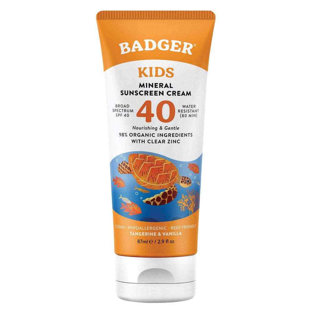 Badger SPF 40 Kids Mineral Sunscreen Cream Badger