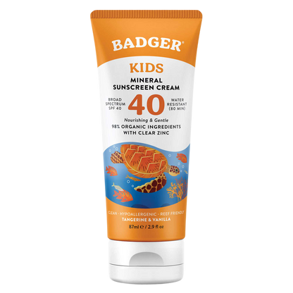 Badger SPF 40 Kids Mineral Sunscreen Cream Badger