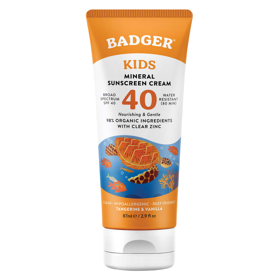 Badger SPF 40 Kids Mineral Sunscreen Cream Badger