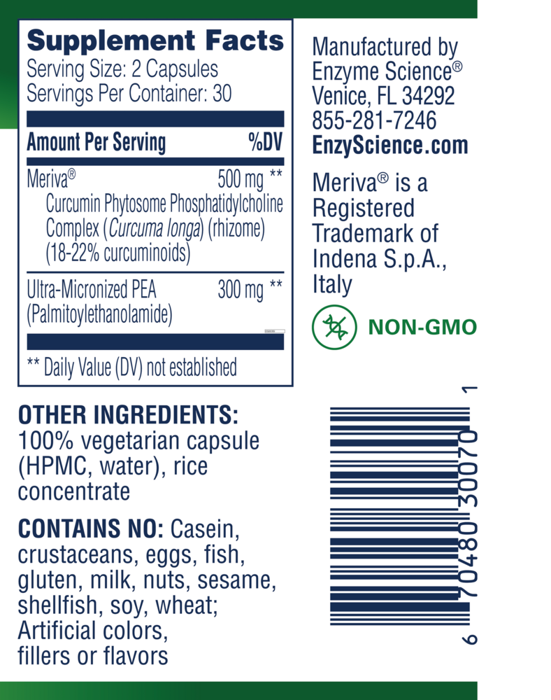 (PEA)+ With Meriva® Curcumin by Enzyme Science