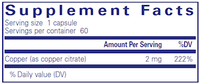 Copper (citrate) 60 vcaps by Pure Encapsulations