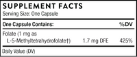 5-MTHF 1 mg 60 caps by Thorne Research