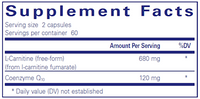 CoQ10 l-Carnitine fumarate 120 vegcaps by Pure Encapsulations