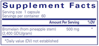 Bromelain 2400 500 mg 60 vcaps by Pure Encapsulations