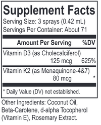 D3-K2 LipoSpray 1 oz. by Energetix