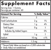 Zero Sugar Melatonin 60 Gummies by Nordic Naturals