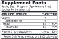 Vitamin D3 Liquid (5,000 IU) by Klaire Labs