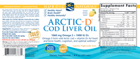 Arctic-D Cod Liver Oil Lemon 8 oz by Nordic Naturals