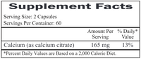 Calcium Citrate 165 mg 120 caps by Ecological Formulas