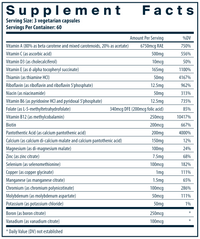 Multi-Nutrients (No Iron/Iodine)180vcaps by Vital Nutrients