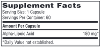 Alpha-Lipoic Acid (150 mg) by Klaire Labs/SFI Health