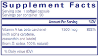 Beta Carotene 7,500 mcg 90 gels by Pure Encapsulations
