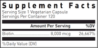 Biotin 8 mg 120 vegcaps by Douglas Laboratories
