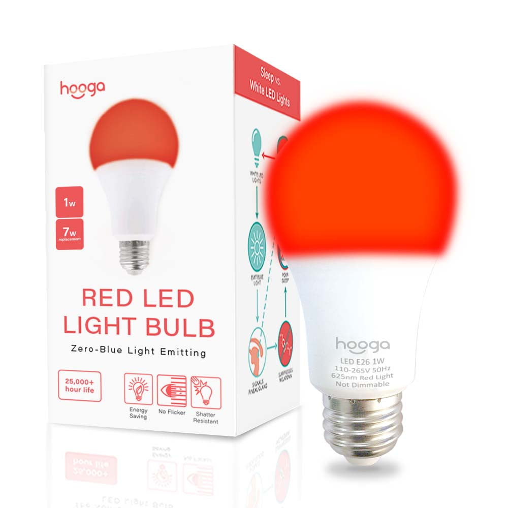 Red Sleep Light Bulb by Hooga Health