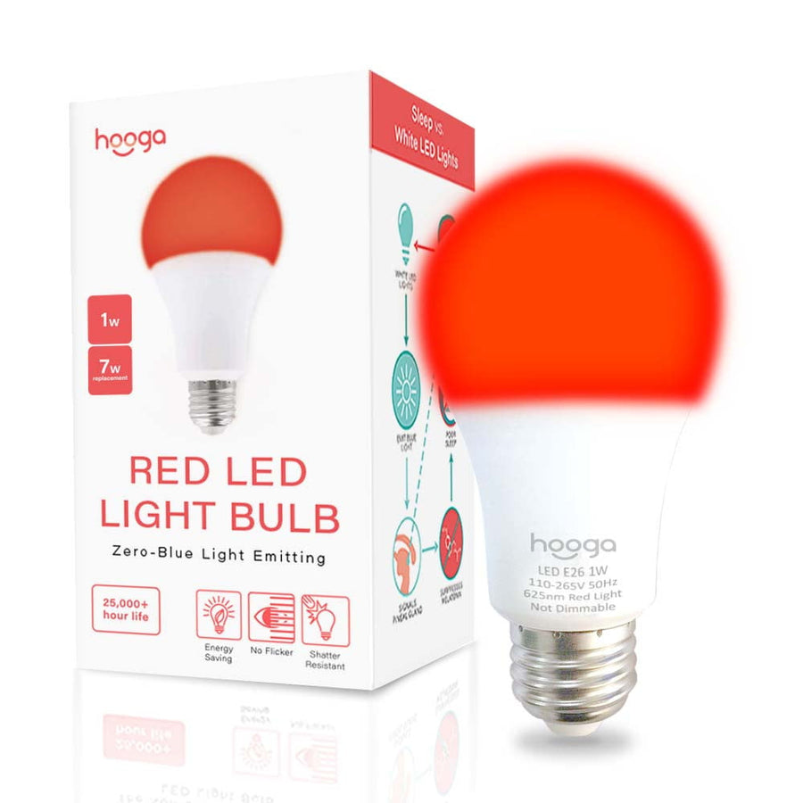 Red Sleep Light Bulb by Hooga Health