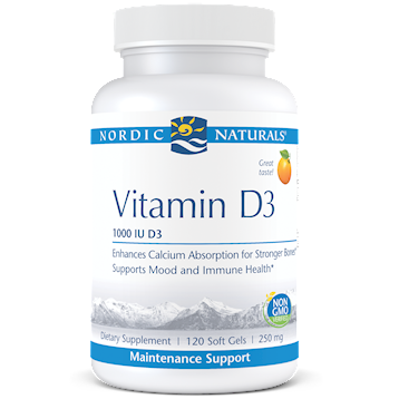 Vitamin D3 Orange Flavor 120 softgels by Nordic Naturals