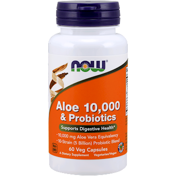 Aloe 10,000 & Probiotics 60 vegcaps by NOW